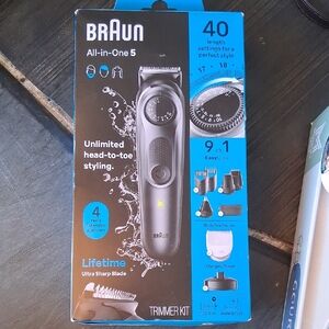 Braun All-in-One 5 Men's Trimmer Kit – Black